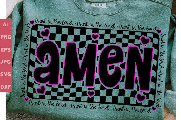 Amen PNG & Retro Christian SVG Graphics for T-Shirt Designs
