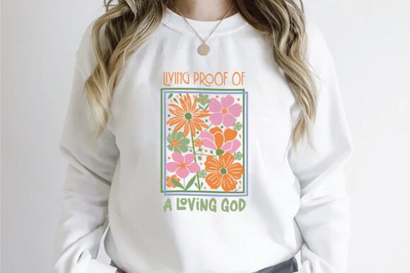 Christian Boho Flowers PNG: Graphics for T-Shirt Designs