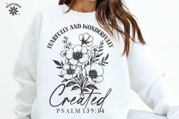 Floral Bible Verse SVG Graphics for T-Shirt Designs