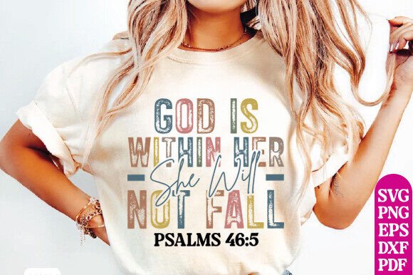 God Is Within Her Women’s Christian SVG