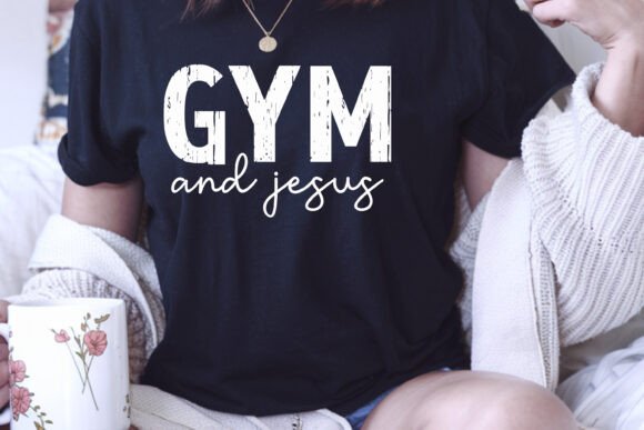 Gym and Jesus T Shirt SVG PNG
