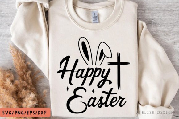 Happy Easter Christian SVG Graphics for T-Shirt Designs