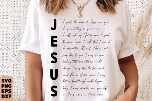 I Speak the Name of Jesus Graphics for T-Shirt Designs