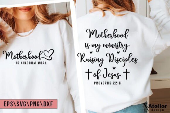 Motherhood Is My Ministry Graphics: Christian T-Shirt Designs