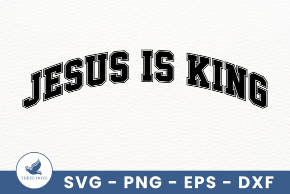 Retro Jesus is King Varsity SVG Graphics
