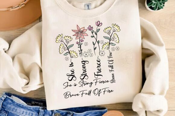 She is Strong SVG: Christian T-Shirt Designs & Graphics